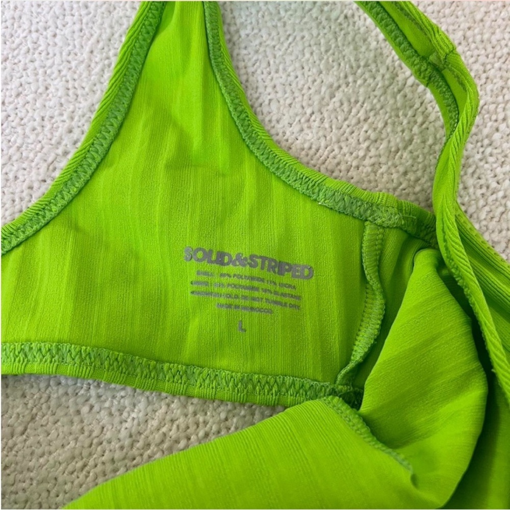 Solid & Striped Green Ribbed Bikini Set - image 3